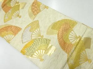 アンティーク 扇に流水・古典柄模様織出し袋帯(材料)